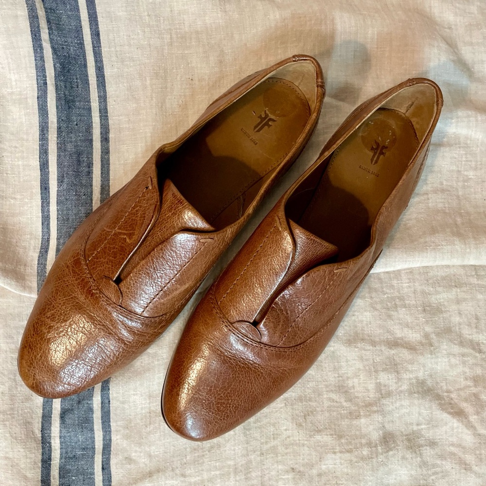 Frye Oxford Loafers 8.5 Camel Leather
